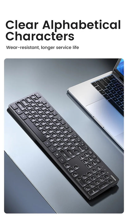 UG KU004-25322 WIRELESS KEYBOARD 2.4GHZ 104 KEYS CONCAVE KEYCAPS FOR LAPTOP
