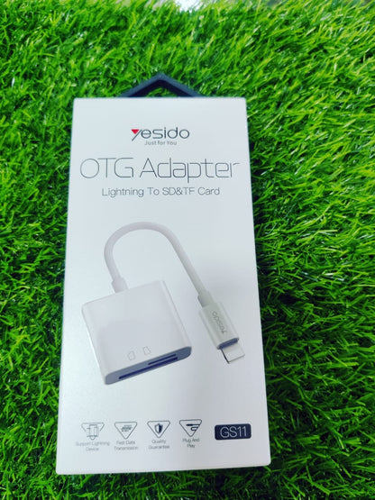 YESIDO GS11 Lightning to SD & TF Card OTG Adapter 2 in 1