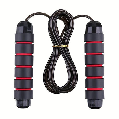 Skipping Rope Tangle-Free with Ball Bearings Rapid Speed Jump Rope Cable and 6” Memory Foam Handles