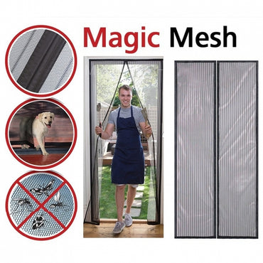 Magic Mesh Hands-Free Magic Net Mesh with Magnets Anti Fly Bug Mosquito Door Screen Curtain Door