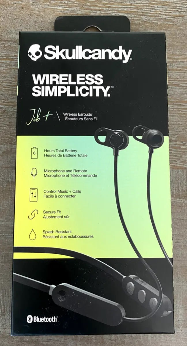 Skullcandy Jib+ In-Ear Wireless Earbuds, 6 Hr Battery, Microphone, Works with iPhone Android and Bluetooth Devices