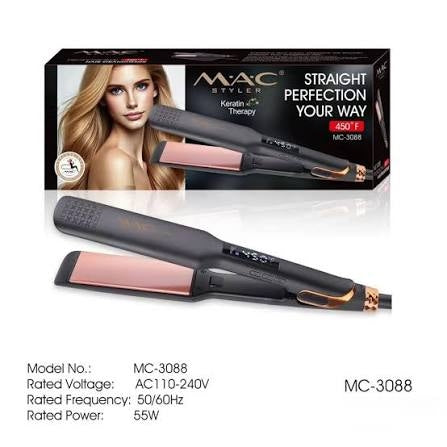 Professional Hair Straightener Mac Styler Model 3088-MC