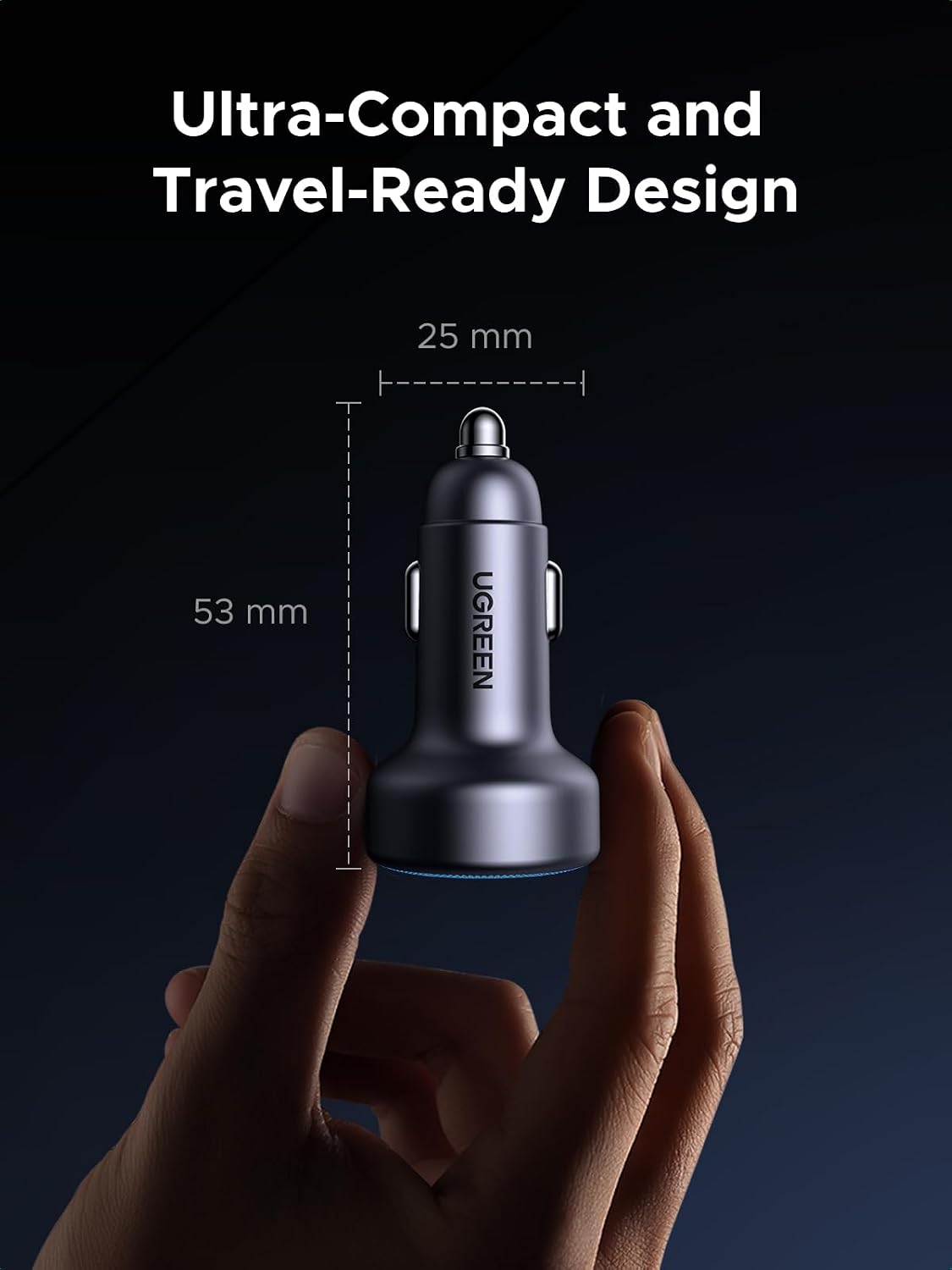 UGREEN 30W USB C Car Charger 3 Port PD Fast Charging  - 45843