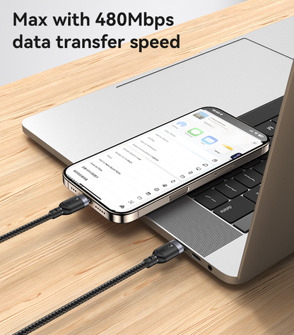 Yesido CA188 30CM Type-C To Type-C 60W Fast Charging Data Cable