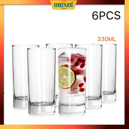 6PCS Drinking Glass Set 310ML - Crystals Clear