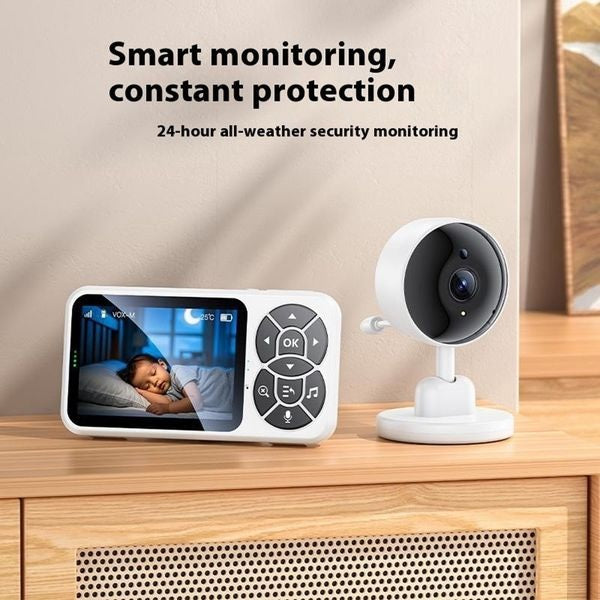 YESIDO KM26 Baby Monitor Night Vision Wireless Wifi Camera & 3.5inch Large Screen Monitor with Temperature Detection Crying Detention Feeding Reminder & Music Playback
