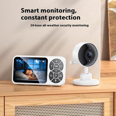 YESIDO KM26 Baby Monitor Night Vision Wireless Wifi Camera & 3.5inch Large Screen Monitor with Temperature Detection Crying Detention Feeding Reminder & Music Playback