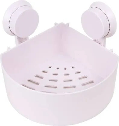 Triangle Corner Shelf for Bathroom Storage, Steel Rack with Suction Cups for Shower & Essentials