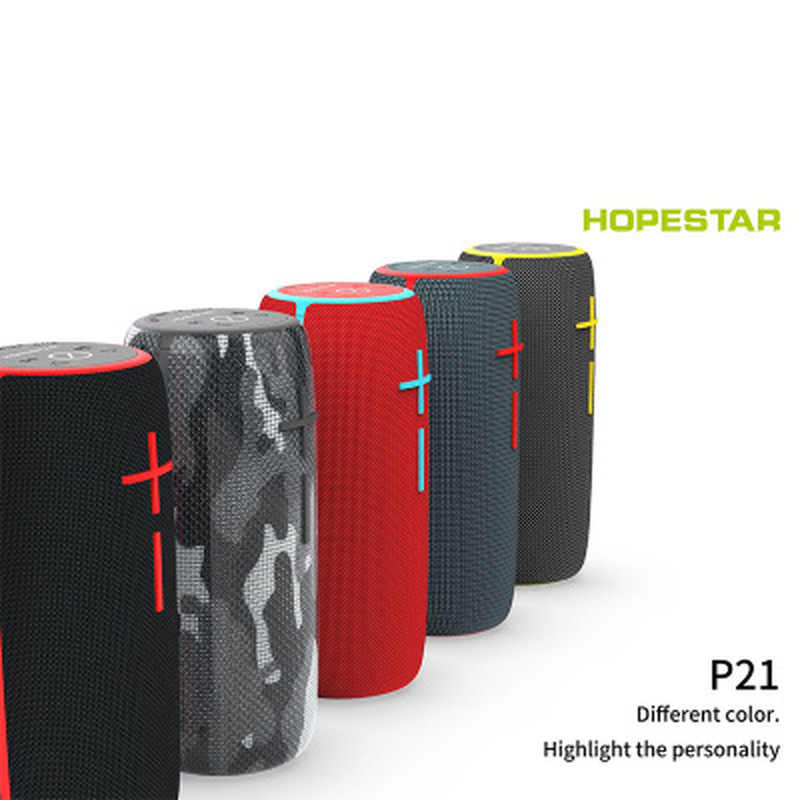 HOPESTAR P21 TWS Portable Outdoor Waterproof Woven Textured Bluetooth Speaker, Support Hands-free Call & U Disk & TF Card & 3.5mm AUX