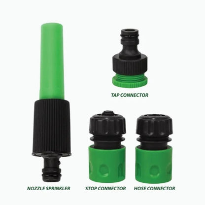 4Pcs Garden Hose Connector Set Adjustable Spray Nozzle Hose Pipe Tap Adapter