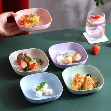 10-Piece 13Cm Square Mini Dish Set - Multipurpose Dinnerware & Snack Tray Bowls