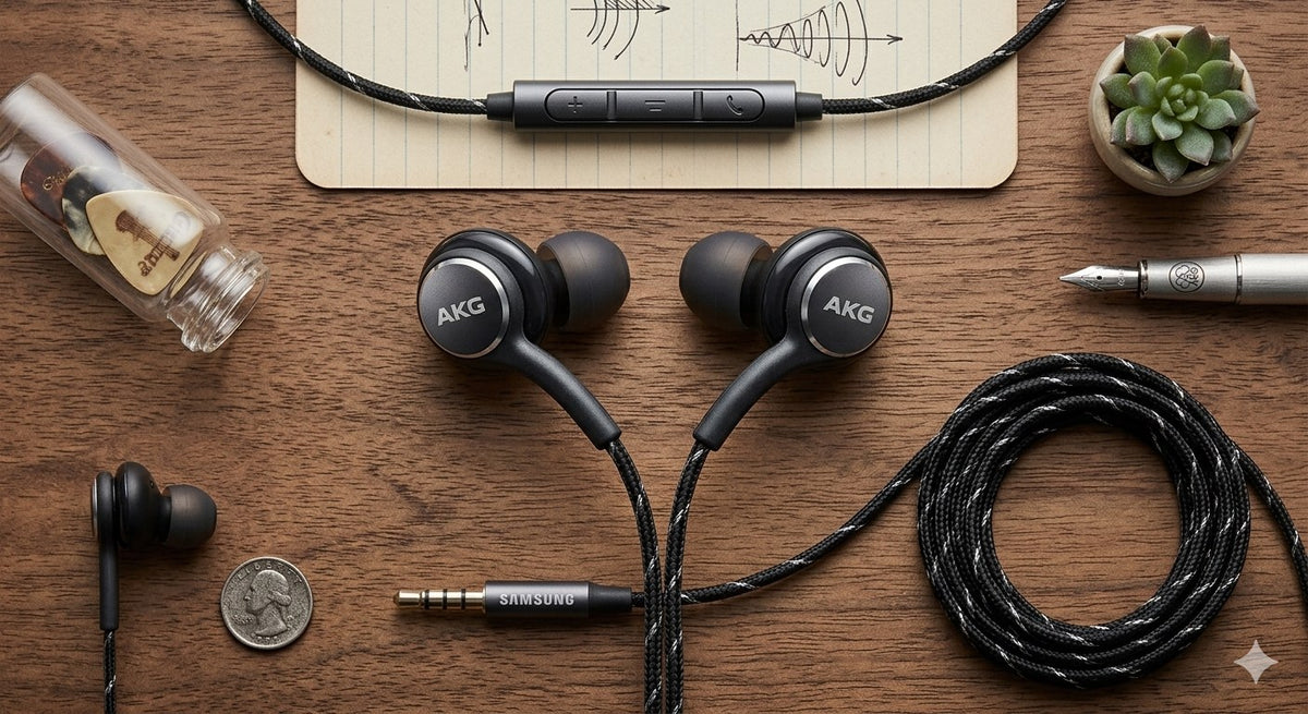 Samsung Earphones Designed by AKG | 3.5Mm Wired in-Ear Headset with Mic & Volume (Black)