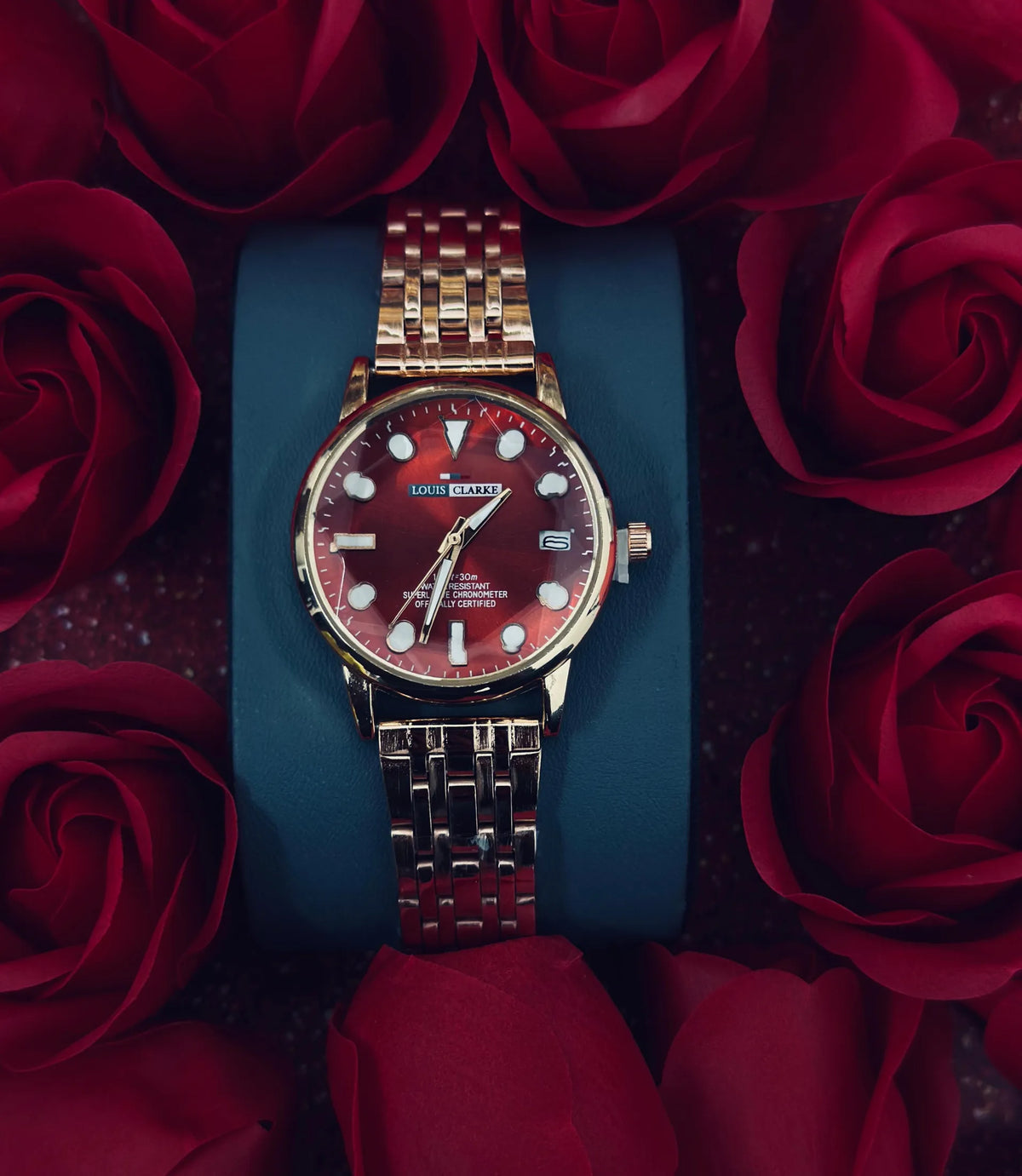 LOUIS CLARKE Ladies Watch with Flower Gift Box