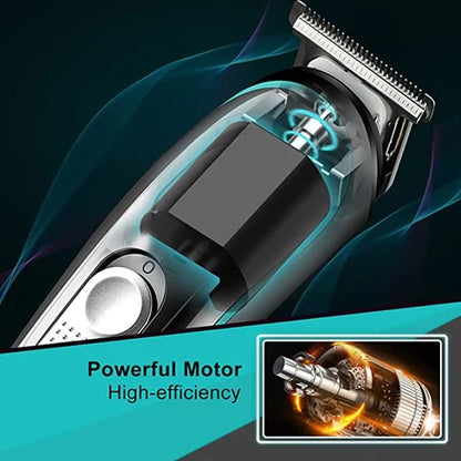 VGR V-055 Professional Rechargeable Cordless Electric Hair Clippers Trimmer Haircutting Kit with 4 Guide Combs for Men (3, 6, 9, 12 mm)
