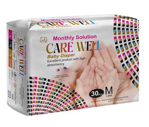 Carewell | Baby Diapers | Medium 30 Pcs