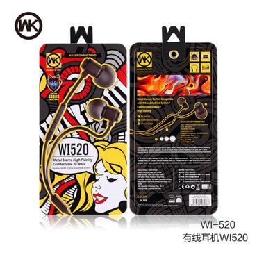 WK WI520 Metal Stereo High Fidelity Comfortable in-ear Headset For Android & IOS