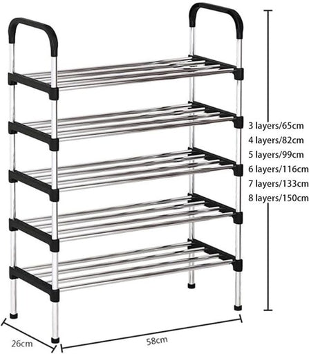 7 Layers Stainless Steel Shoe Rack Multi-Layer Shoes