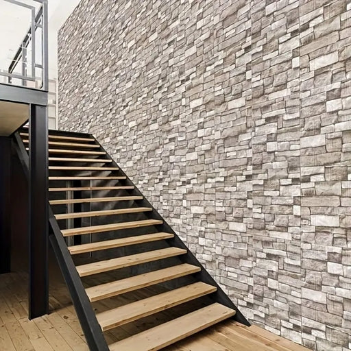 5Pcs 3D Wall Stickers Wallpaper Foam Soft Tiles, Bedroom Faux Brick Wallpaper Decoration, Waterproof