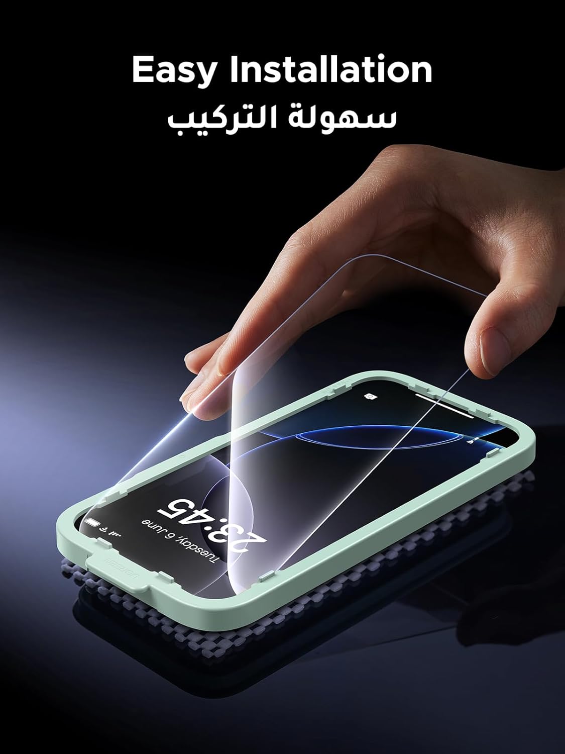 UGREEN 2 Pack for iPhone 17 Pro Max Screen Protector 6.9'' 9H Military Grade Ultimate Drop Protection Ultra Clear Tempered Glass Screen Protector Anti Scratch Easy to Install Case Friendly - 85995