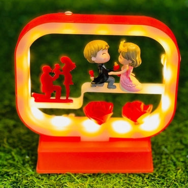 Couple Ornament with Night Light Valentine Gift with Music 7CM - Model 3