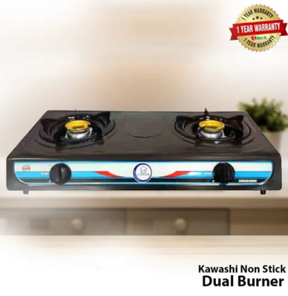 Double Burner Gas Cooker [12 Months Warraty for Ignition]