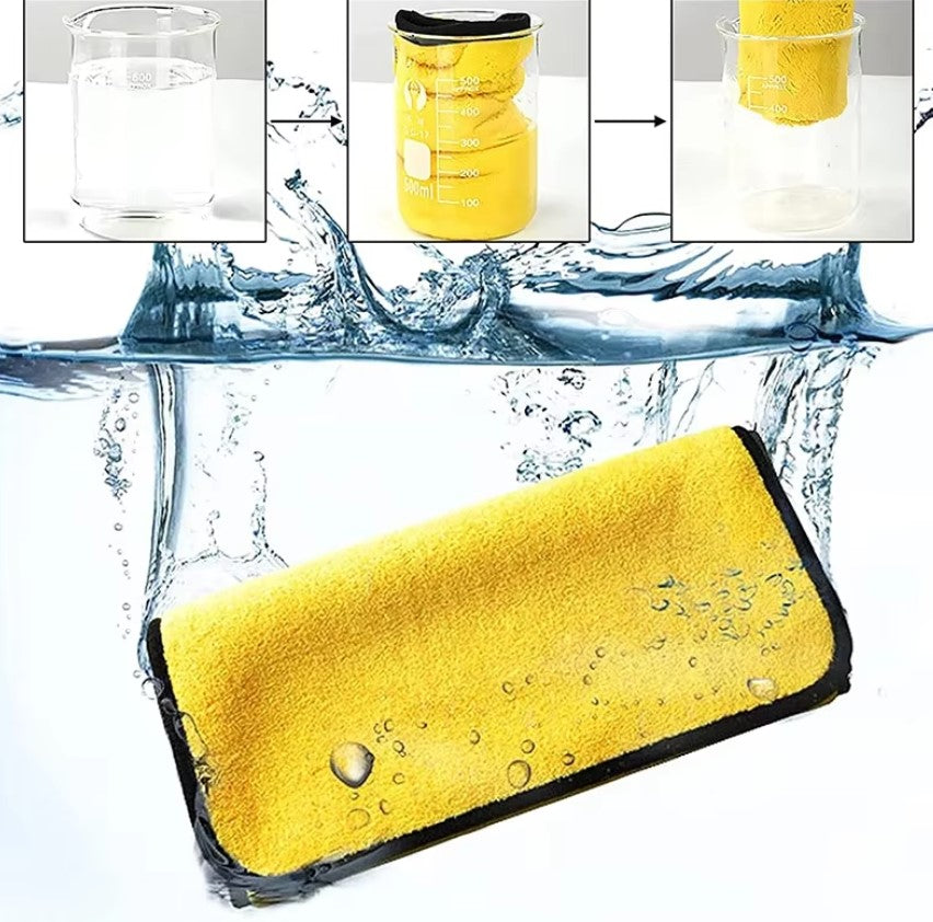 Extra-Large Double-Sided Microfiber Car Cleaning Towel – Ultra-Absorbent, Thick, Soft, Lint-Free