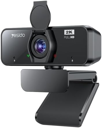 Yesido KM14 360 Ratation 2K 2 Million Pixels HD Camera Built-in Microphone Autofocus 1.5M Line USB Camera