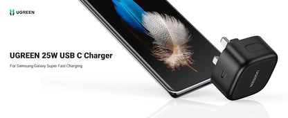UGREEN 25W USB-C Charger Super Fast PD Charger Plug with 2M USB-C Cable - 50577