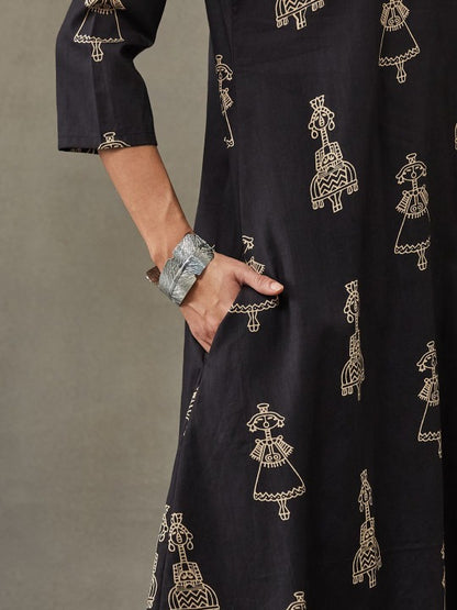 Everyday Women Ethnic Motifs Printed Regular Pure Cotton Kurta with Trousers