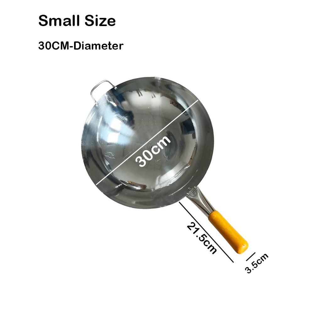 Stainless Steel Wok Pan රයිස් තාච්චි (26/30/32/34/36/38/40Cm)