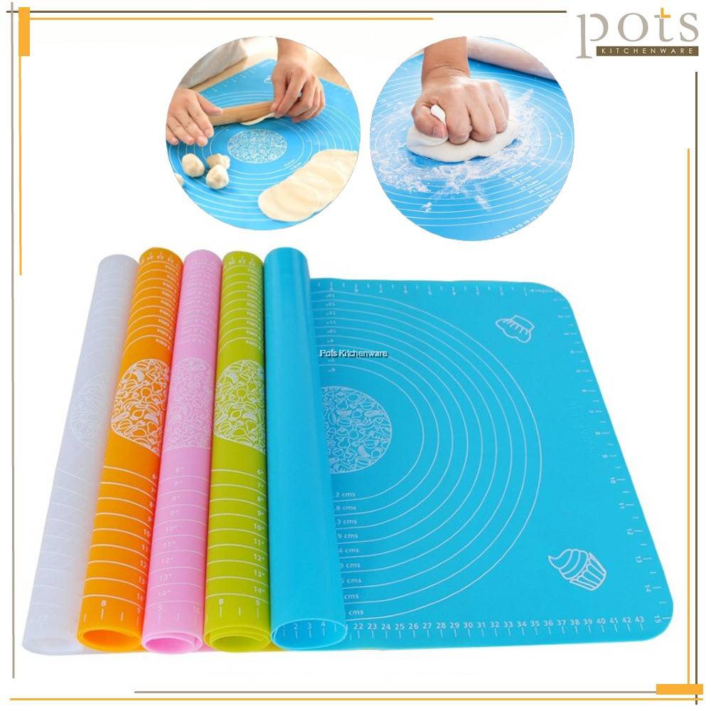 Large Size Silicone Baking Mat Pizza Dough Maker Pastry Kitchen Gadgets Cooking Tools Utensils Bakeware Kneading Accessories Dough mat kitchen tools baking supplies Dough Pizza Dough Non-Stick Maker