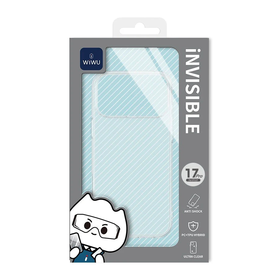 Wiwu YXK-206 Invisible Crystal Clear Hard PC Cover For iPhone 17 / 17 PRO / 17 PRO MAX
