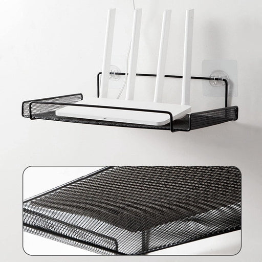 WiFi Router Shelf Stand Wall-Mounted TV Screen Top Storage Box Office Organizer Wall Mounts