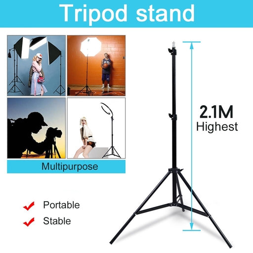 Ring Light with Stainless Steel Stand Tripod and Phone Holder - Tiktok Light - Youtube - Facebook