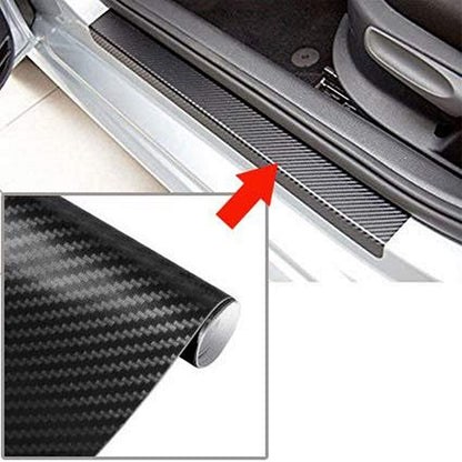 3D Black Carbon Fibre Car Wrap Sticker – Scratch Protection & Vehicle Styling Film