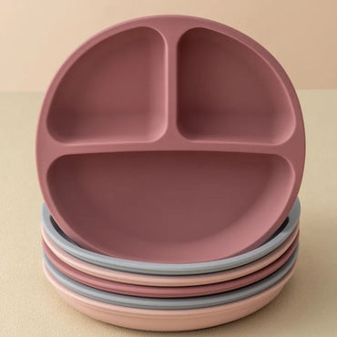 Cute Cartoon Silicone Suction Plate for Youngsters - Non-Slip, Easy Clean Feeding Dish for Training