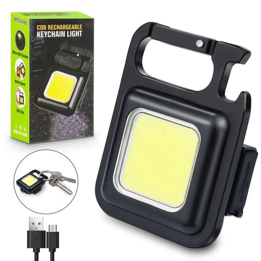 Rechargeable COB Keychain Light Mini Plastic Light