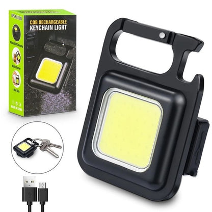Rechargeable COB Keychain Light Mini Plastic Light