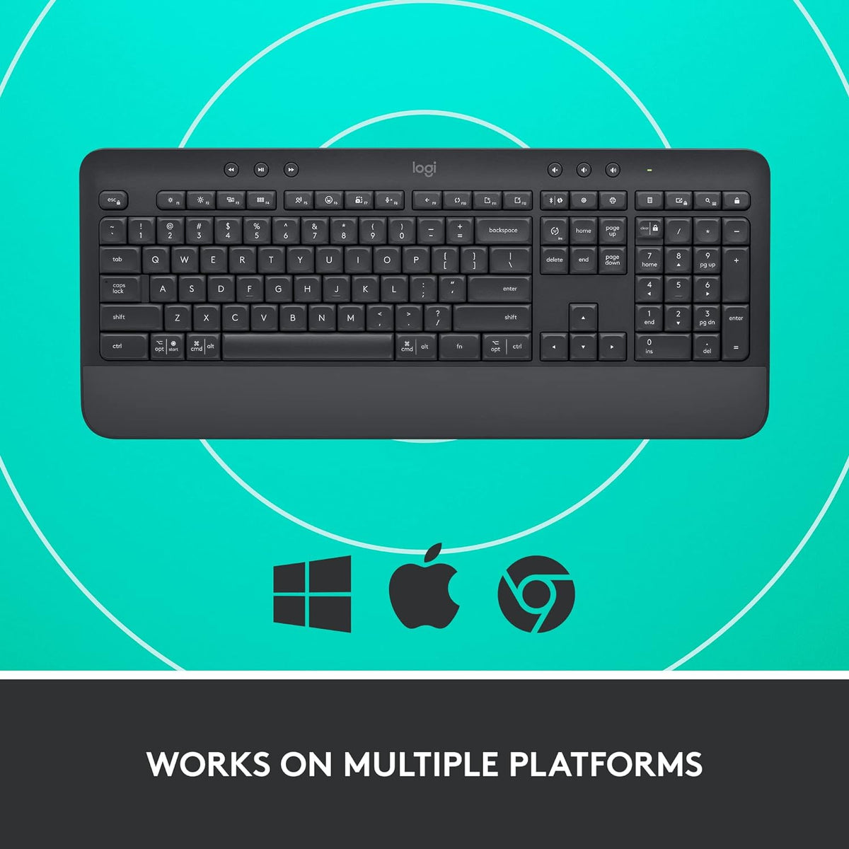 Logitech Signature K650 Bluetooth & Wireless Keyboard with Palm-rest