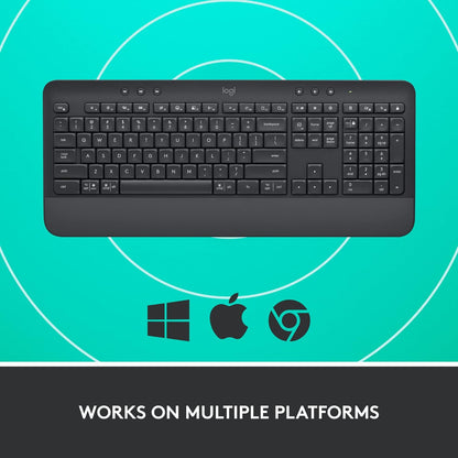 Logitech Signature K650 Bluetooth & Wireless Keyboard with Palm-rest
