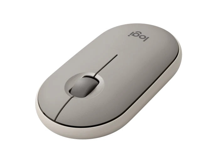 Logitech Pebble Wireless Mouse with Bluetooth or 2.4 GHz Receiver, Silent, Slim Computer Mouse with Quiet Clicks, for Laptop/Notebook/iPad/PC/Mac/Chromebook