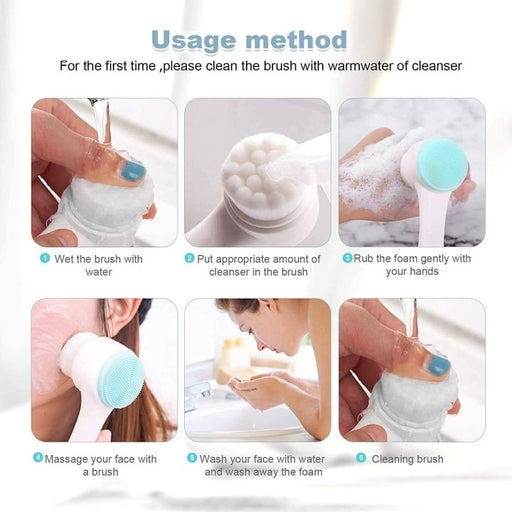 Double Side Skin Care Facial Cleaning Brush