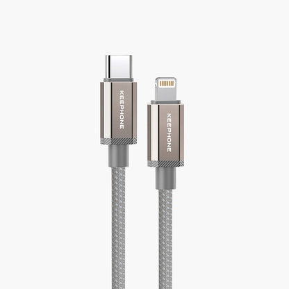 KEEPHONE Flash 27W Fast Charging Cable Type-C to Lightning Cable | Military-Grade Durability - 1.2M