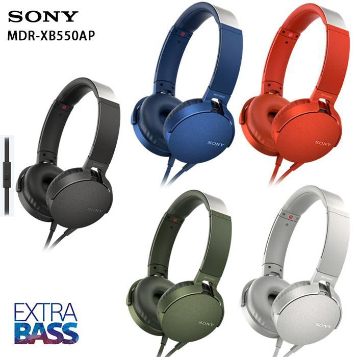 MDR-XB550AP Extra Bass on-Ear Headphones, Headset with Mic for Phone Calls