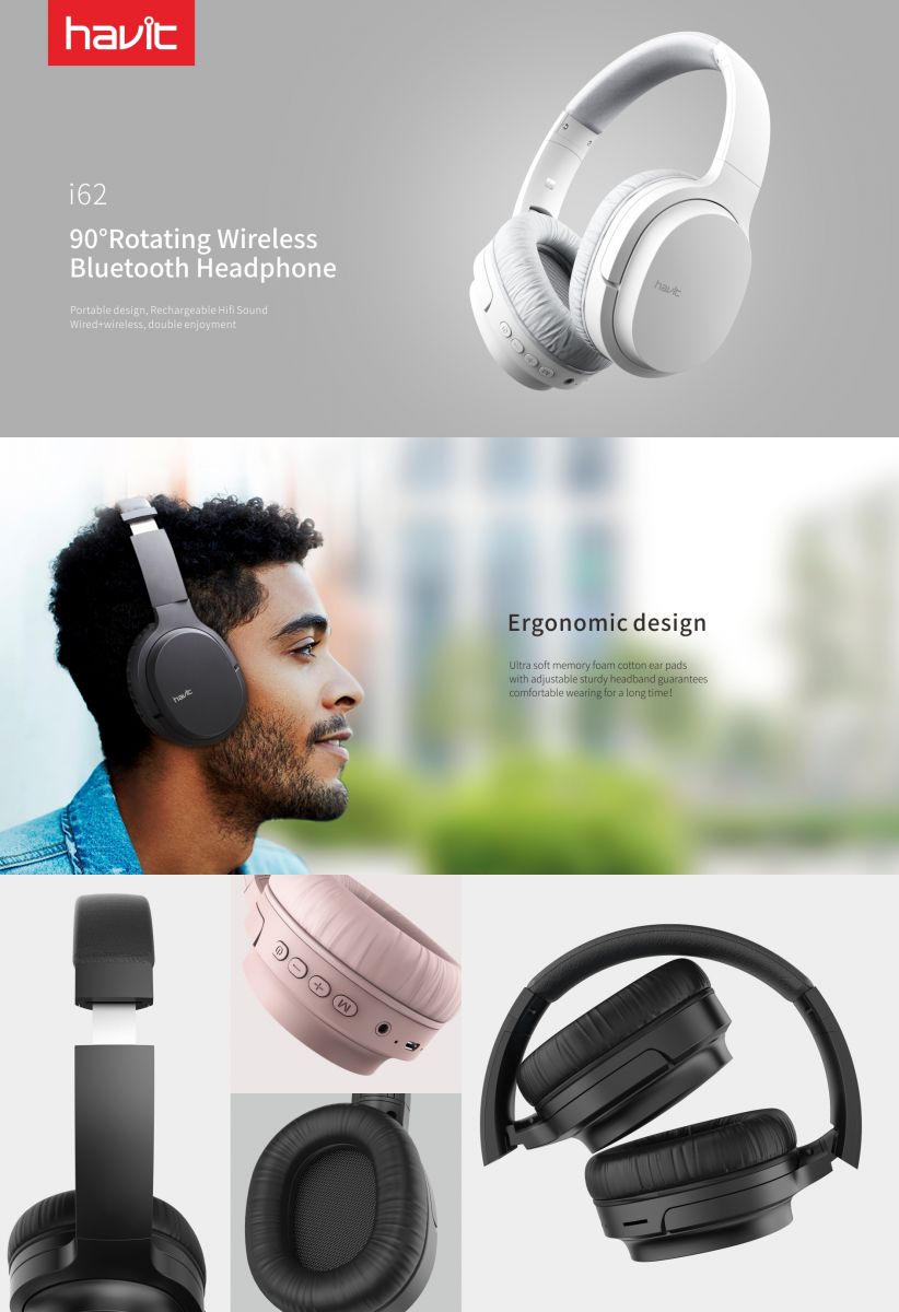 Havit i62 Wireless Bluetooth Headphone - 100% Genuine
