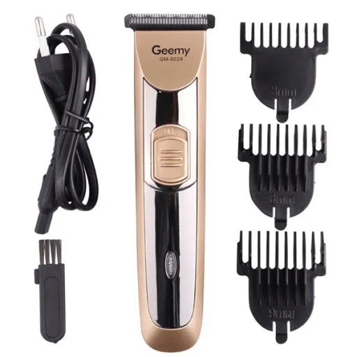 Geemy GM-6028 Rechargeable Hair & Beard Trimmer – Durable Stainless-Steel Blades for Precise Home
