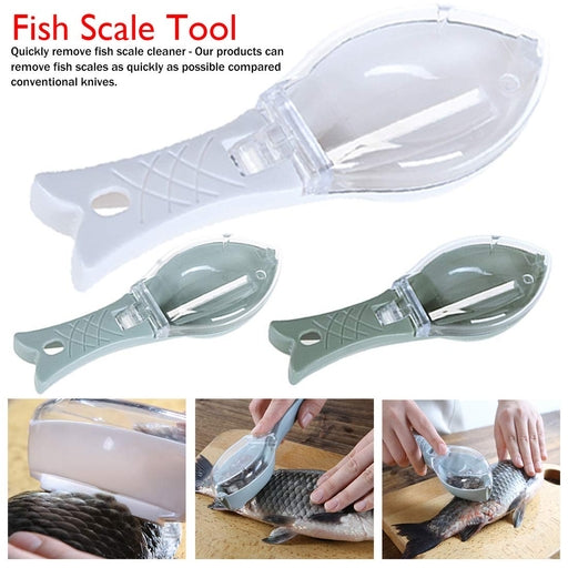 Practical Scaling Tool with Cover for Killing Fish Manual Kitchen Tool Scaling Knife Fish Scale
