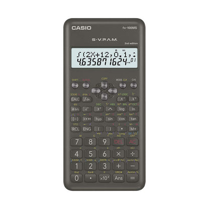 CASIO FX-100MS 2nd Gen Non-Programmable Scientific Calculator, 300 Functions and 2-line Display