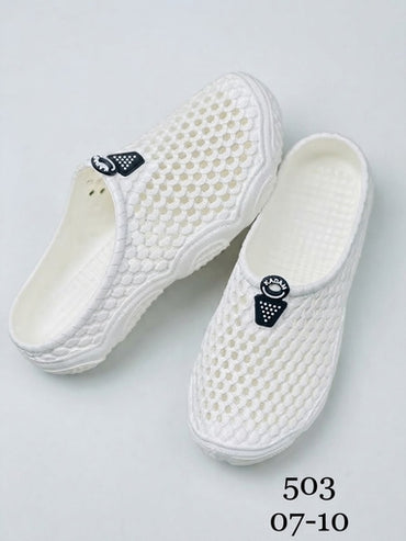 Kadam Crocks Waterproof White Slippers 🤍