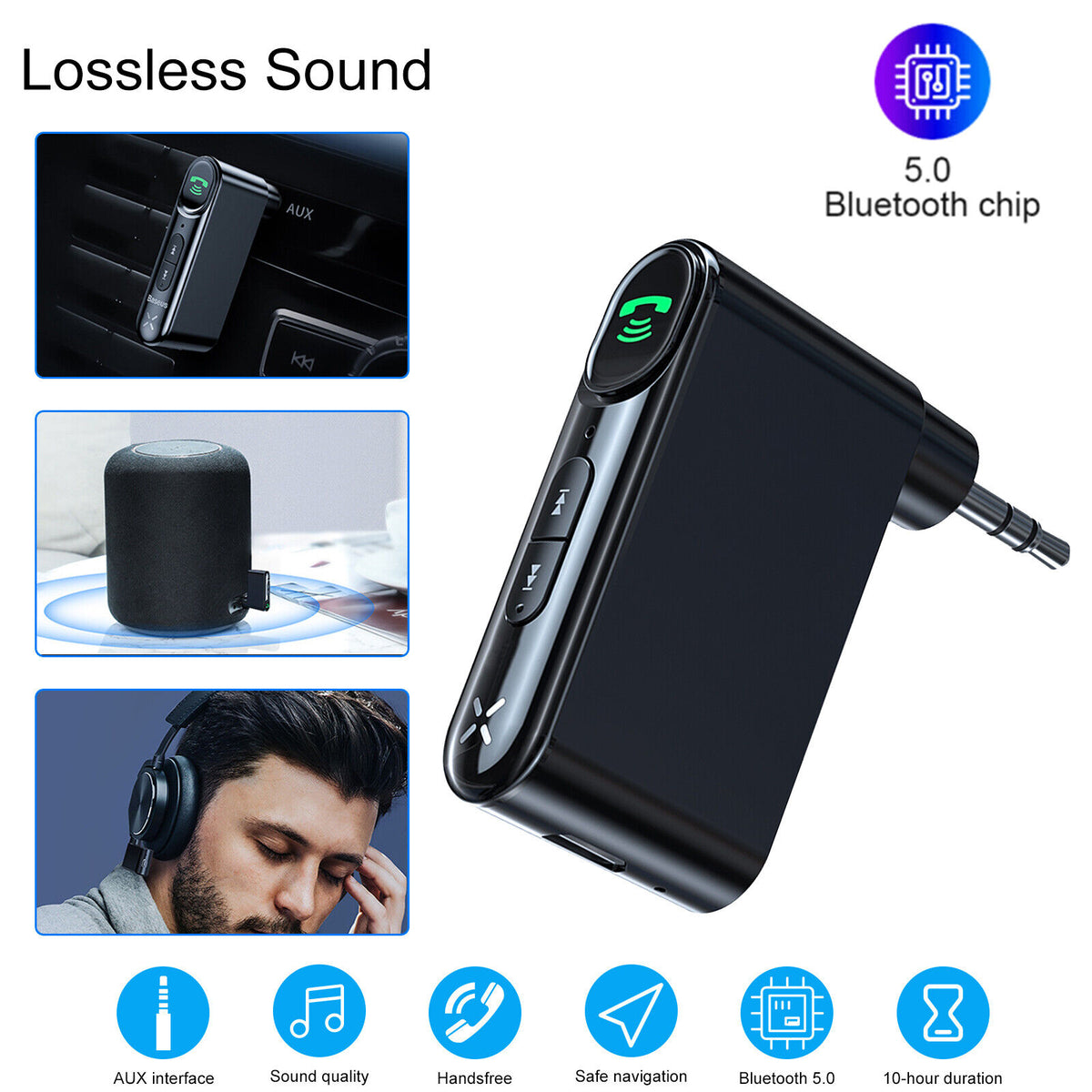 Baseus Type 7 AUX Wireless Receiver Bluetooth 5.0